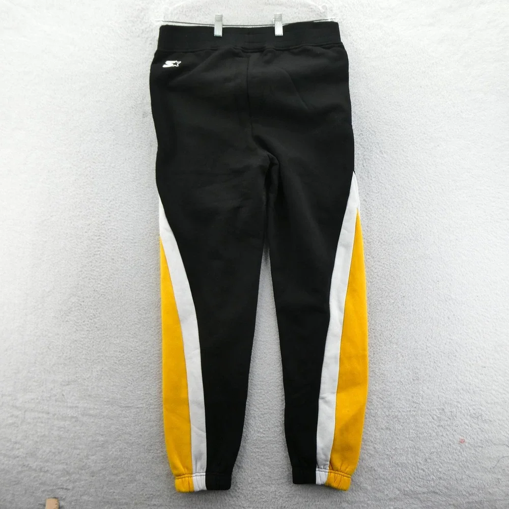 Starter Sweatpants Mens Medium Pittsburgh Steelers Black Gold Colorblock Vintage